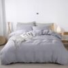 Four-piece Linen Bedding Set With Fitted Sheet And Fitted Sheet