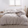 Four-piece Linen Bedding Set With Fitted Sheet And Fitted Sheet