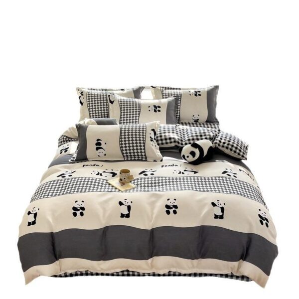 Pure Cotton Authentic Four-piece Skin-friendly Sanded Sheets Quilt Cover