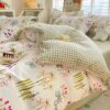 Pure Cotton Authentic Four-piece Skin-friendly Sanded Sheets Quilt Cover