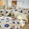 Pure Cotton Authentic Four-piece Skin-friendly Sanded Sheets Quilt Cover