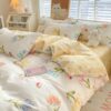 Pure Cotton Authentic Four-piece Skin-friendly Sanded Sheets Quilt Cover
