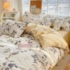 Pure Cotton Authentic Four-piece Skin-friendly Sanded Sheets Quilt Cover