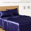 Four-piece Set Of Silk Bedding Sheets And Fitted Sheets