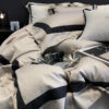 High-end Minimalist Tencel Cotton Vintage Active Printing Home Textile Bedding Four-piece Set