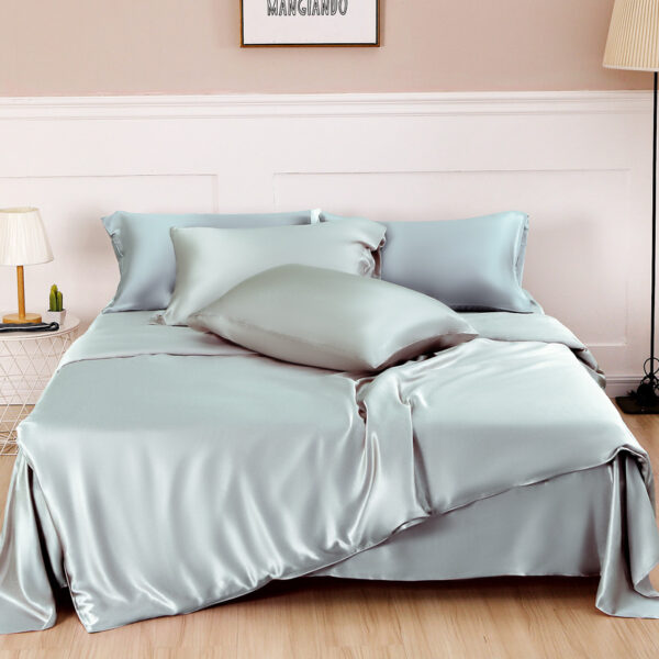 Silk Four Piece Set, Solid Color, Simple Nordic Style
