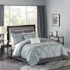 12 Piece Comforter Set With Cotton Bed Sheets Blue King