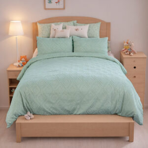 Bohemian Style Quilt Cover Set, Cut Flower Quilt Cover, Tufted Quilt Cover Three-piece Set, One Quilt Cover And Two Pillowcases, Washable And Machine Washable Without Shrinkage, Suitable For Hotels