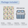 Floral Quilt 3 Pieces Microfiber Quilt Sets Lightweight Bedspreads Botanical Coverlets Quilt Bedding Set All Season Quilts