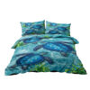 Sea Turtle Pattern Duvet Cover Set 3 Pieces King Size Soft Bedding Set With 2 Pilowcases With Zipper Closure For Home Bedroom For All Seasons