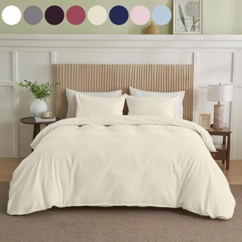 Serta Simply Clean Solid Duvet Cover
