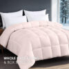 Pink Extra Large Plump Thick Duvet - Winter Enhanced Warmth With Skin-friendly Comfort. Bohemian Minimalist Checkered Design, Luxury Hotel-grade For Bedroom Use. Premium Christmas Gift Selection.