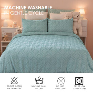 Bohemian Style Quilt Cover Set, Cut Flower Quilt Cover, Tufted Quilt Cover Three-piece Set, One Quilt Cover And Two Pillowcases, Washable And Machine Washable Without Shrinkage, Suitable For Hotels