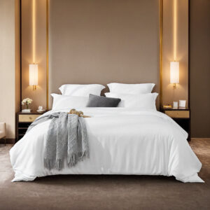 White & Pink Oversized Duvet Cover Set Includes 1 Duvet Cover & 2 Pillowcases. Premium Breathable Fabric, Hotel-grade Minimalist Design. Versatile For Bedrooms And Guesthouses. Perfect Christmas Gift.