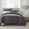 Serta Simply Clean Solid Duvet Cover Queen