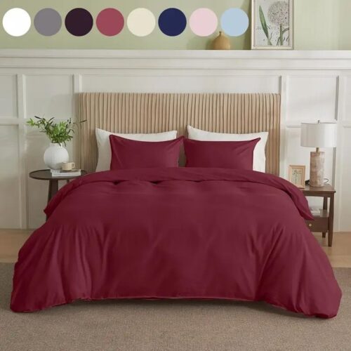 Serta Simply Clean Solid Duvet Cover