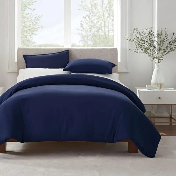 Serta Simply Clean Solid Duvet Cover Queen