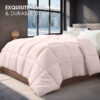 Pink Extra Large Plump Thick Duvet - Winter Enhanced Warmth With Skin-friendly Comfort. Bohemian Minimalist Checkered Design, Luxury Hotel-grade For Bedroom Use. Premium Christmas Gift Selection.