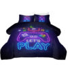 913b4670-8fe0-43ad-b118-c18668b16d58.jpg 3 Pieces Neon Game Pattern Comforter Set Ultra Soft Bedding Set