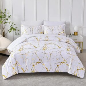 Marble White Duvet Cover Set