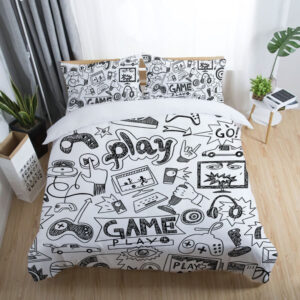 3D Digital Printing Home Textile Four Piece Set Three Piece Set Bedding Game Controller Series Polyester Duvet Cover Set