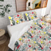Floral Quilt 3 Pieces Microfiber Quilt Sets Lightweight Bedspreads Botanical Coverlets Quilt Bedding Set All Season Quilts