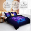 b192b540-d8dd-4c44-882d-7b5a6448a338.jpg 3 Pieces Neon Game Pattern Comforter Set Ultra Soft Bedding Set