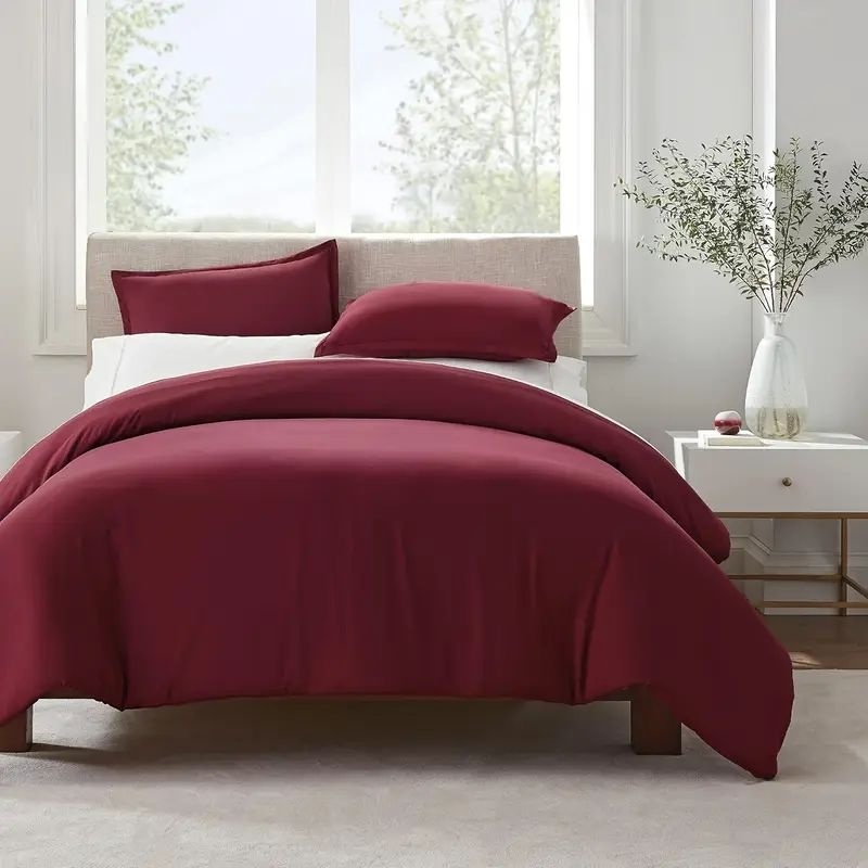 Serta Simply Clean Solid Duvet Cover - Image 2