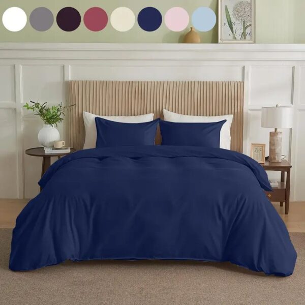 Serta Simply Clean Solid Duvet Cover Queen