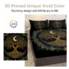 3pcs Tree Of Life Minimalist Comfort Series Bed Fitted Sheet And Two Pillowcases Bedding For All Seasons Use