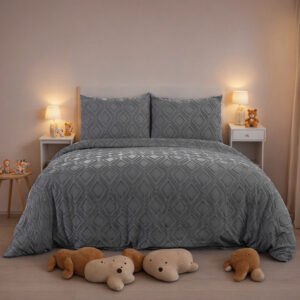 Bohemian Style Quilt Cover Set, Cut Flower Quilt Cover, Tufted Quilt Cover Three-piece Set, One Quilt Cover And Two Pillowcases, Washable And Machine Washable Without Shrinkage, Suitable For Hotels