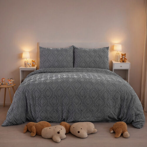 Bohemian Style Quilt Cover Set, Cut Flower Quilt Cover,  Tufted Quilt Cover Three-piece Set, One Quilt Cover And Two Pillowcases,  Washable And Machine Washable Without Shrinkage,  Suitable For Hotels