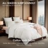 All-Season Oversized Solid Plump Duvet - Premium Durable Comforter With Enhanced Warmth. This Thick Winter Quilt Insert Provides Year-round Comfort, Making It An Ideal Christmas Gift For Daily Use.