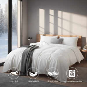 White & Pink Extra Large Duvet Cover Set Crafted From Premium Breathable Microfiber In Bohemian Style. Hotel-grade Minimalist Design Suitable For Bedrooms And Guesthouses. The Perfect Christmas Gift.